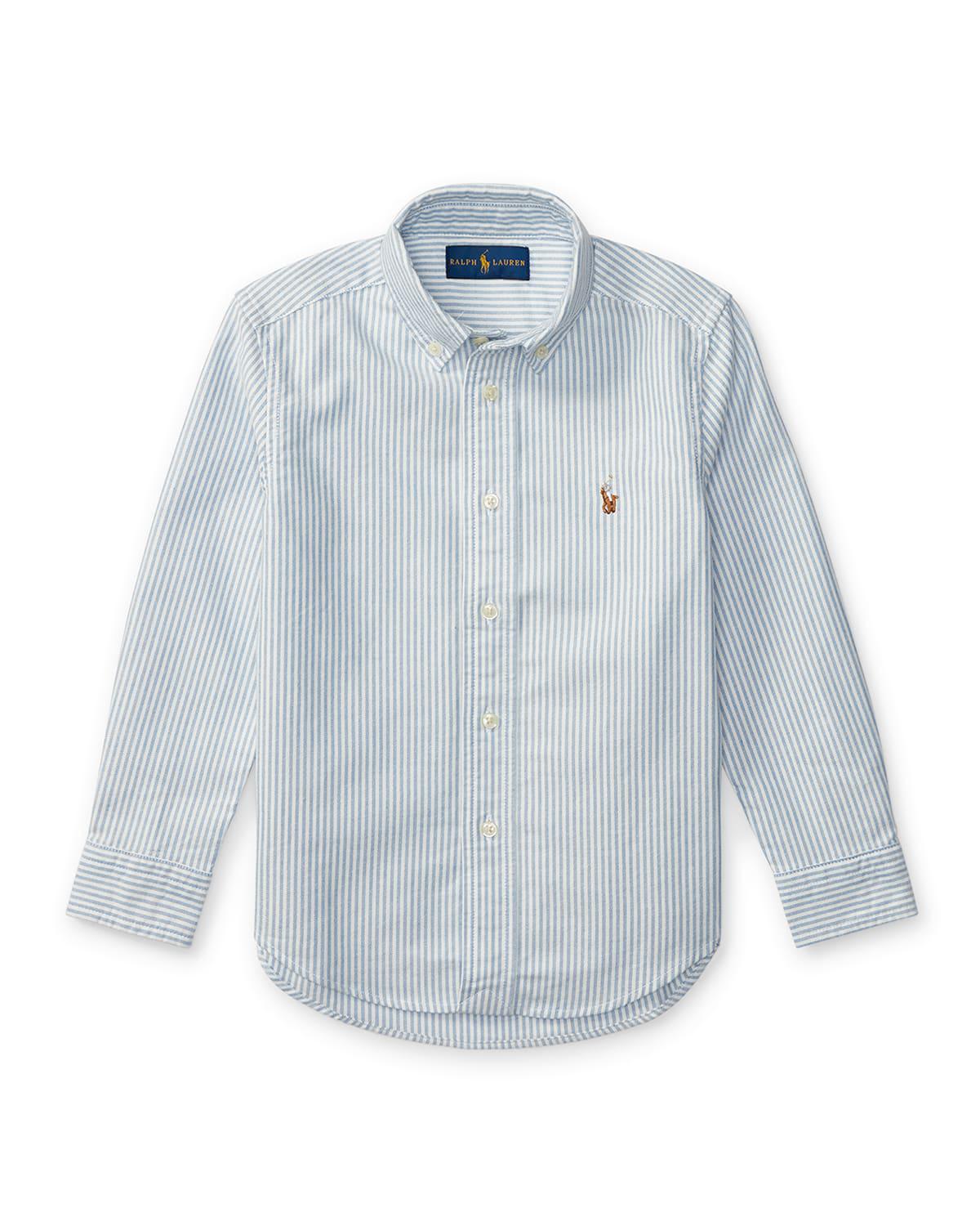 Boy's Cotton Oxford Stripe Sport Shirt by POLO RALPH LAUREN