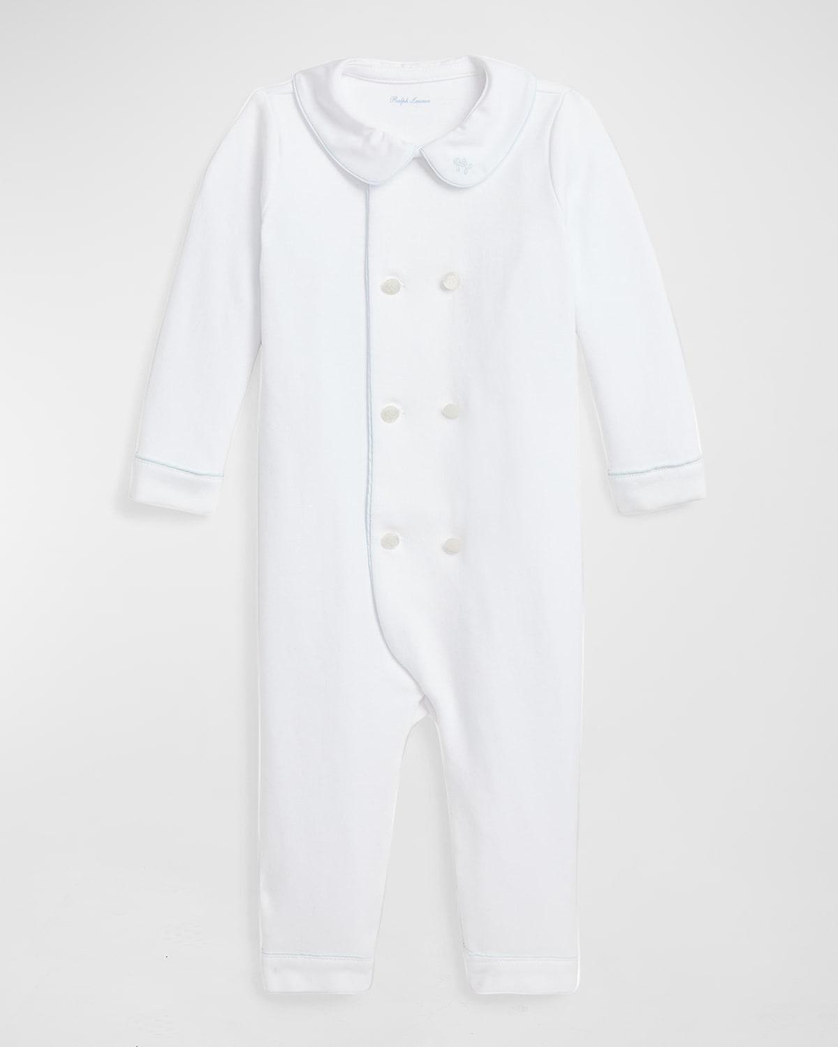 Boy's Double Breasted Embroidered Coverall, Size 3M-18M by POLO RALPH LAUREN