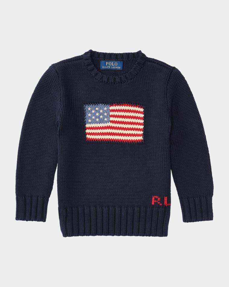 Boy's Flag Sweater by POLO RALPH LAUREN