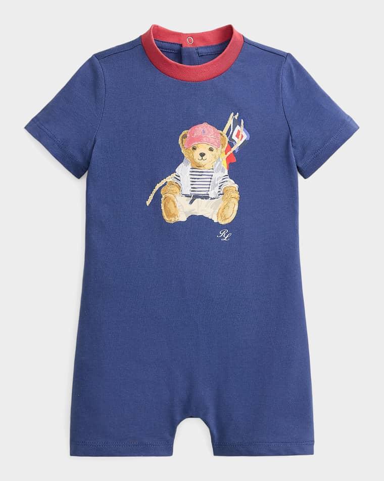 Boy's Polo Bear Cotton Jersey Shortall, Size 3M-12M by POLO RALPH LAUREN