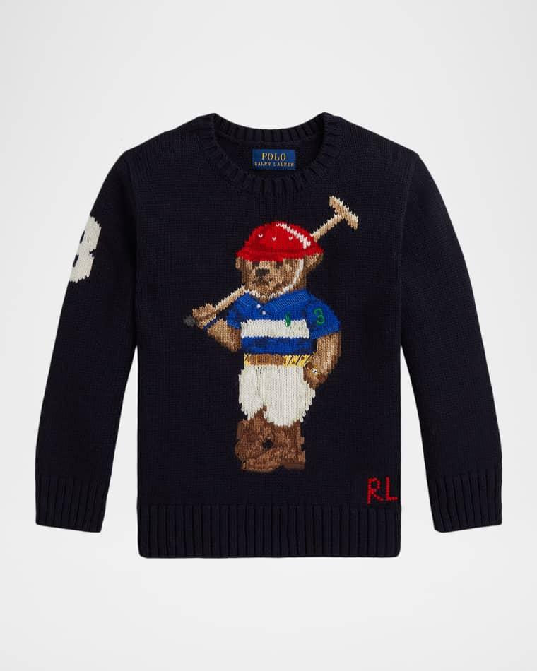 Boy's Polo Bear Intarsia Crewneck Sweater, Size 2-7 by POLO RALPH LAUREN