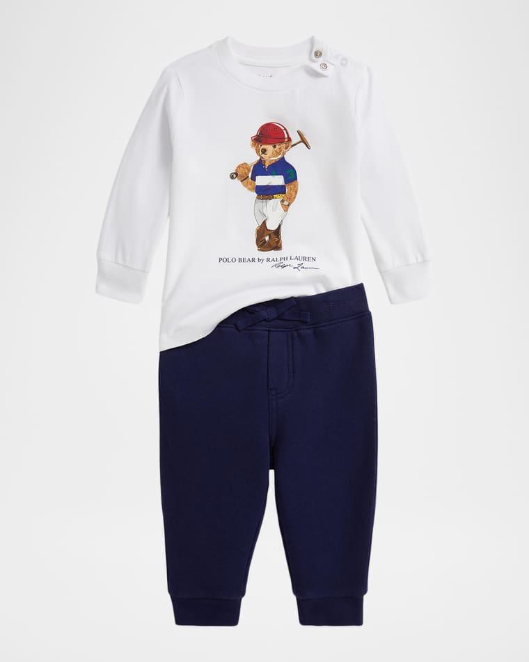 Boy's Polo Bear Long-Sleeve  T-Shirt & Jogger Pants Set, by POLO RALPH LAUREN