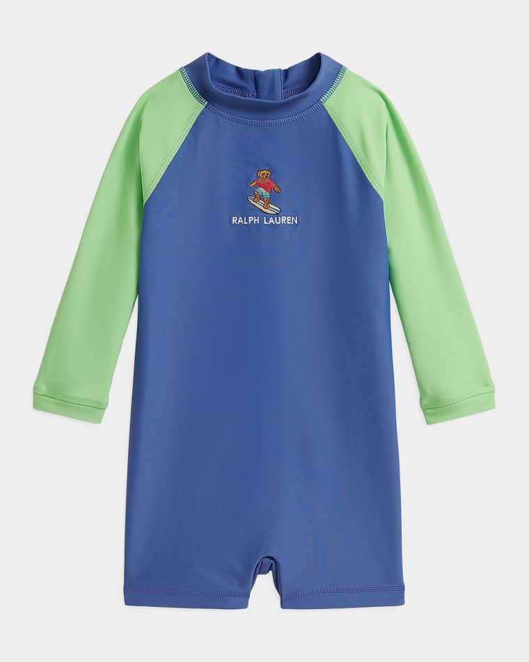 Boy's Polo Bear Rashguard Shortall, Size 3M-24M by POLO RALPH LAUREN