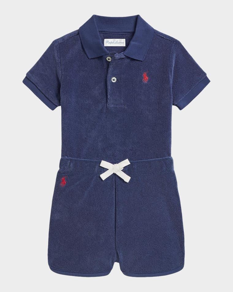Boy's Terry Polo Shirt & Shorts Set, Size 3M-24M by POLO RALPH LAUREN