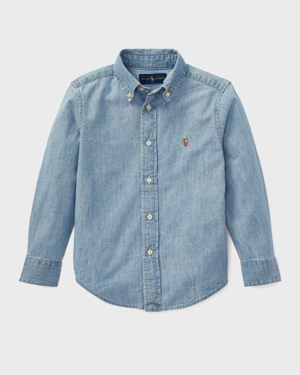Boy's Woven Chambray Shirts by POLO RALPH LAUREN