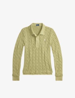 Brand-Embroidered Cable-Knitted Cotton Jumper by POLO RALPH LAUREN