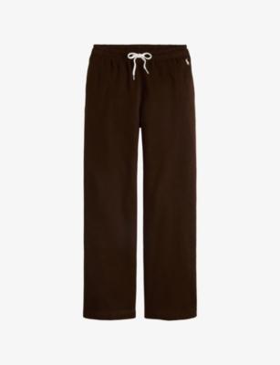 Brand-Embroidered Drawstring-Waist Cotton-Blend Jogging Bottoms by POLO RALPH LAUREN