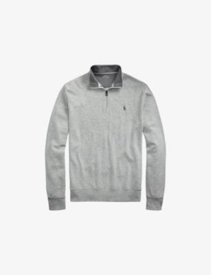 Brand-Embroidered Half-Zip Cotton-Blend Sweatshirt by POLO RALPH LAUREN