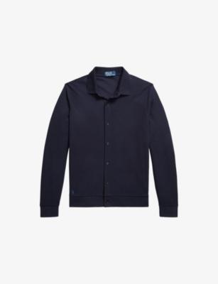Brand-Embroidered Mesh-Texture Cotton Cardigan by POLO RALPH LAUREN