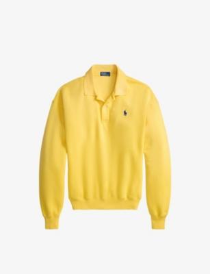 Brand-Embroidered Polo-Collar Cotton-Blend Sweatshirt by POLO RALPH LAUREN