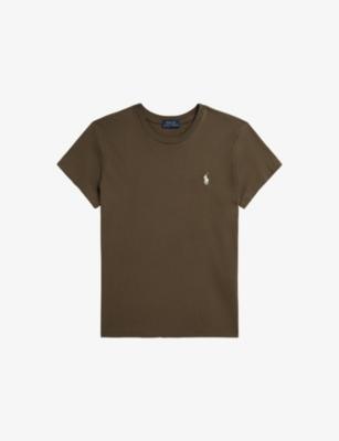 Brand-Embroidered Short-Sleeved Cotton-Jersey T-Shirt by POLO RALPH LAUREN