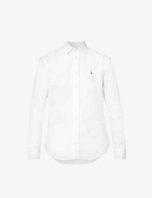 Brand-embroidered regular-fit cotton shirt by POLO RALPH LAUREN