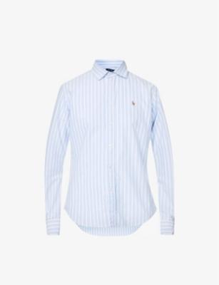 Brand-embroidered regular-fit cotton shirt by POLO RALPH LAUREN