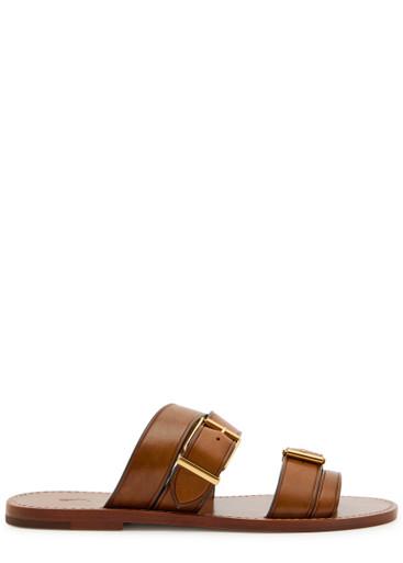 Buckle leather sandals by POLO RALPH LAUREN