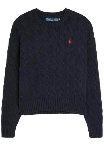 Cable-knit cotton jumper by POLO RALPH LAUREN