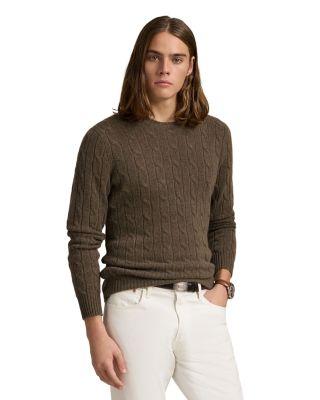 Cashmere Cable Knit Crewneck Sweater by POLO RALPH LAUREN
