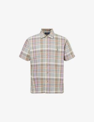 Check-Print Short-Sleeves Cotton-Poplin Shirt by POLO RALPH LAUREN