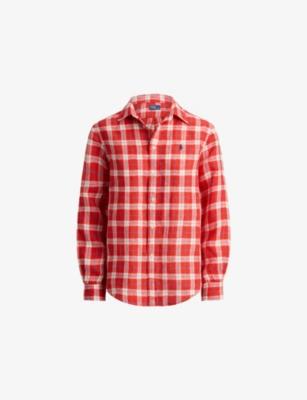 Checked Logo-Embroidered Linen Shirt by POLO RALPH LAUREN