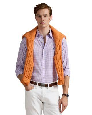 Classic Fit Gingham Stretch Poplin Shirt by POLO RALPH LAUREN
