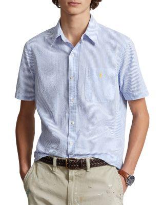 Classic Fit Prepster Seersucker Short Sleeve Shirt by POLO RALPH LAUREN