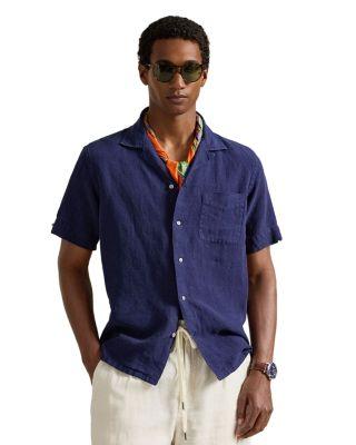 Classic Fit Slub Linen Camp Shirt by POLO RALPH LAUREN