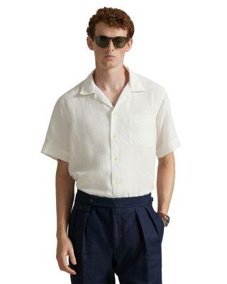 Classic Fit Slub Linen Camp Shirt by POLO RALPH LAUREN