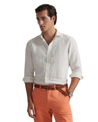 Classic Fit Slub Linen Shirt by POLO RALPH LAUREN