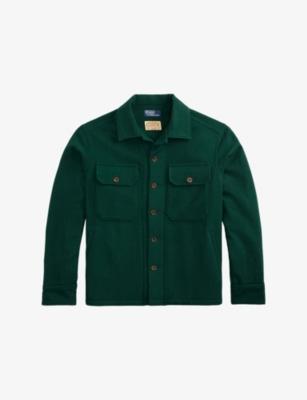 Collared Patch-Pocket Wool Overshirt by POLO RALPH LAUREN