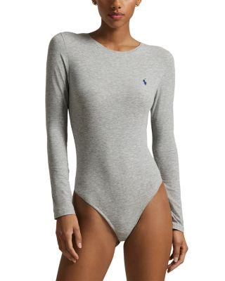 Cotton Blend Long Sleeve Bodysuit by POLO RALPH LAUREN