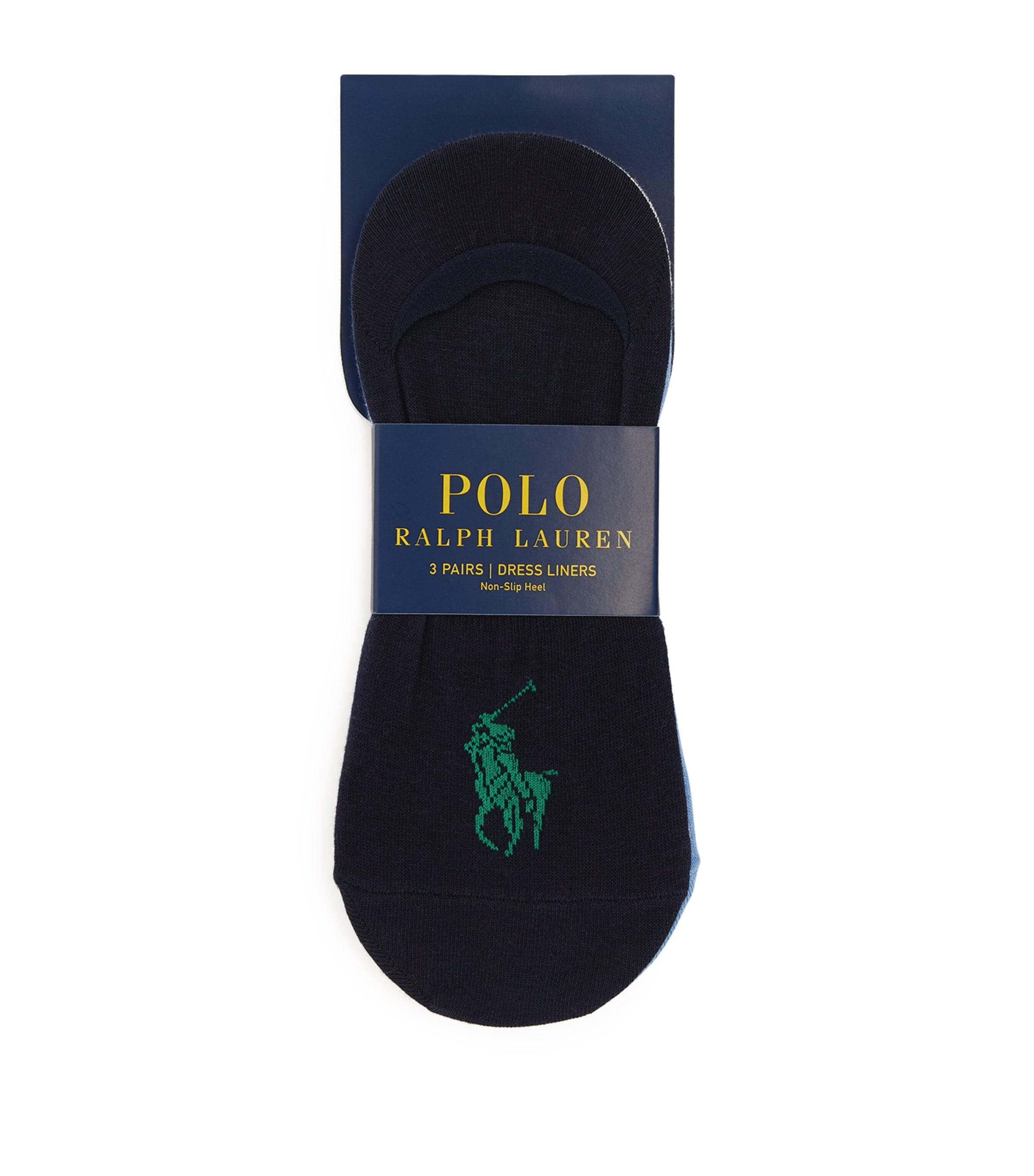 Cotton-Blend Polo Pony Invisible Socks (Pack of 3) by POLO RALPH LAUREN