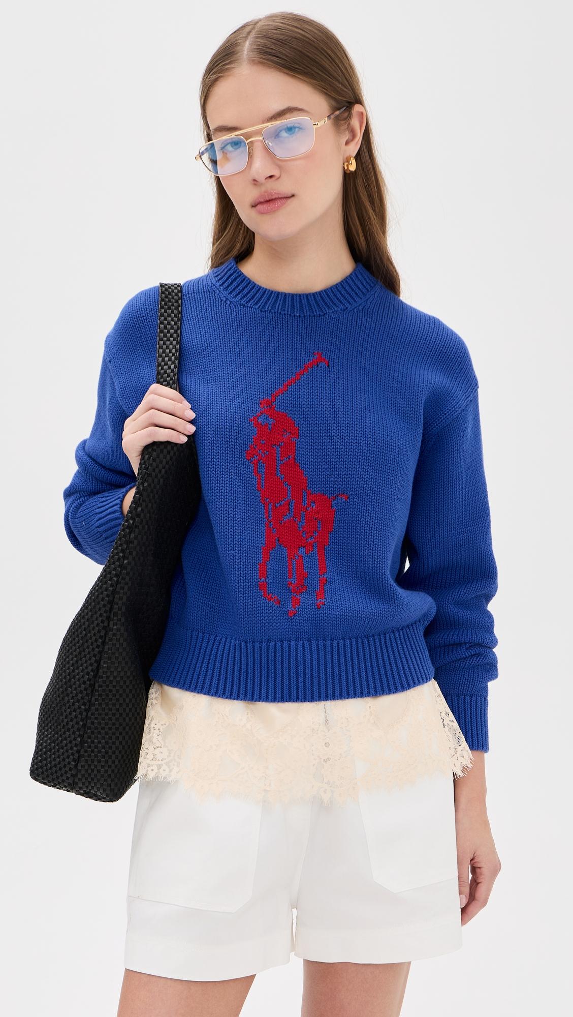 Cotton Long Sleeve Crew Neck Pullover by POLO RALPH LAUREN