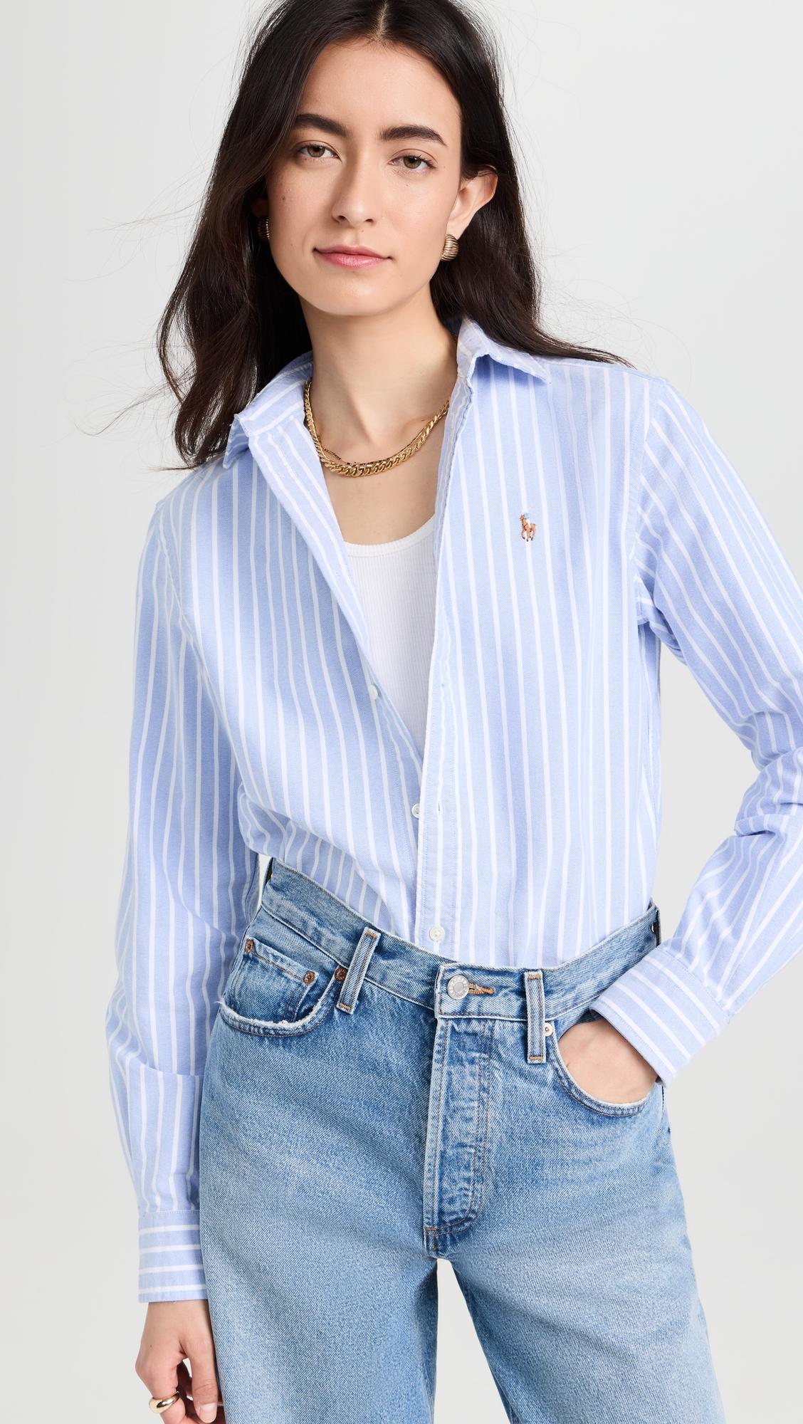 Cotton Oxford Long Sleeve Button Down by POLO RALPH LAUREN
