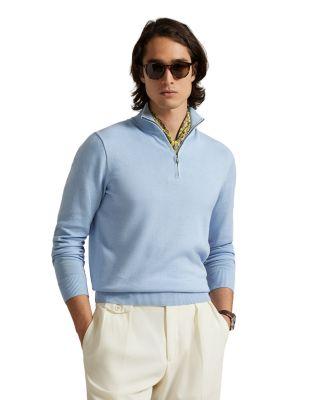 Cotton Quarter Zip Mock Neck Sweater by POLO RALPH LAUREN