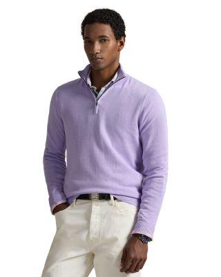 Cotton Quarter Zip Mock Neck Sweater by POLO RALPH LAUREN