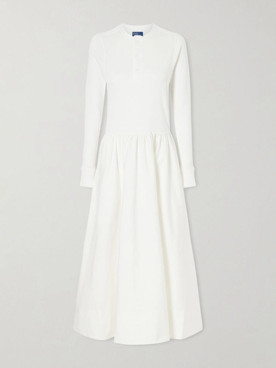 Cotton-jersey and poplin maxi dress by POLO RALPH LAUREN