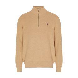 Cotton piqué high-neck zipped sweater by POLO RALPH LAUREN