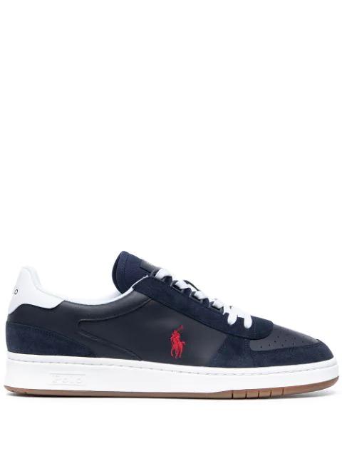 Court suede trim sneakers by POLO RALPH LAUREN