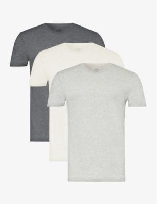 Crew-neck regular-fit pack of three cotton-jersey T-shirts by POLO RALPH LAUREN