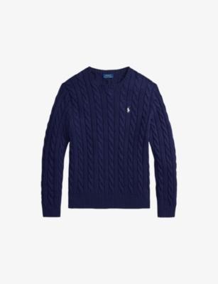 Crewneck Cable-Knit Cotton Jumper by POLO RALPH LAUREN