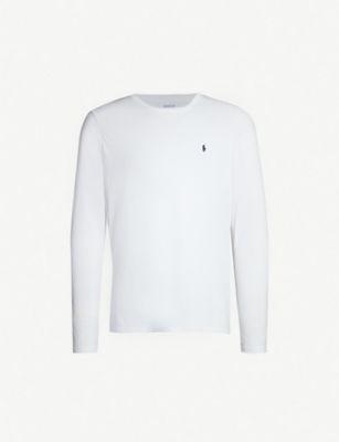 Crewneck long-sleeved cotton-jersey T-shirt by POLO RALPH LAUREN
