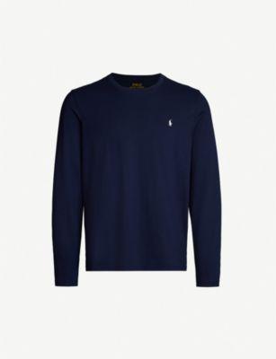 Crewneck long-sleeved cotton-jersey T-shirt by POLO RALPH LAUREN