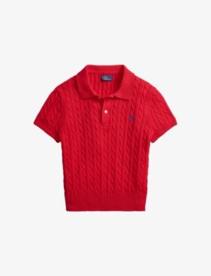 Cropped Cable-Knit Cotton Polo by POLO RALPH LAUREN