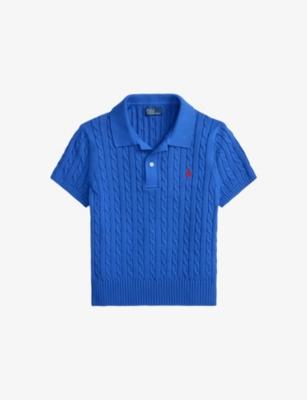 Cropped Cable-Knit Cotton Polo by POLO RALPH LAUREN