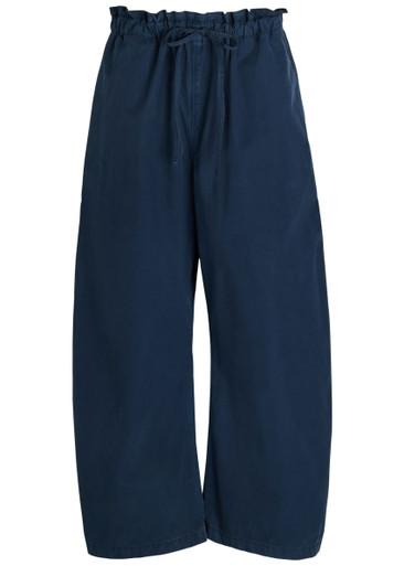 Drawstring barrel-leg cotton-poplin trousers by POLO RALPH LAUREN