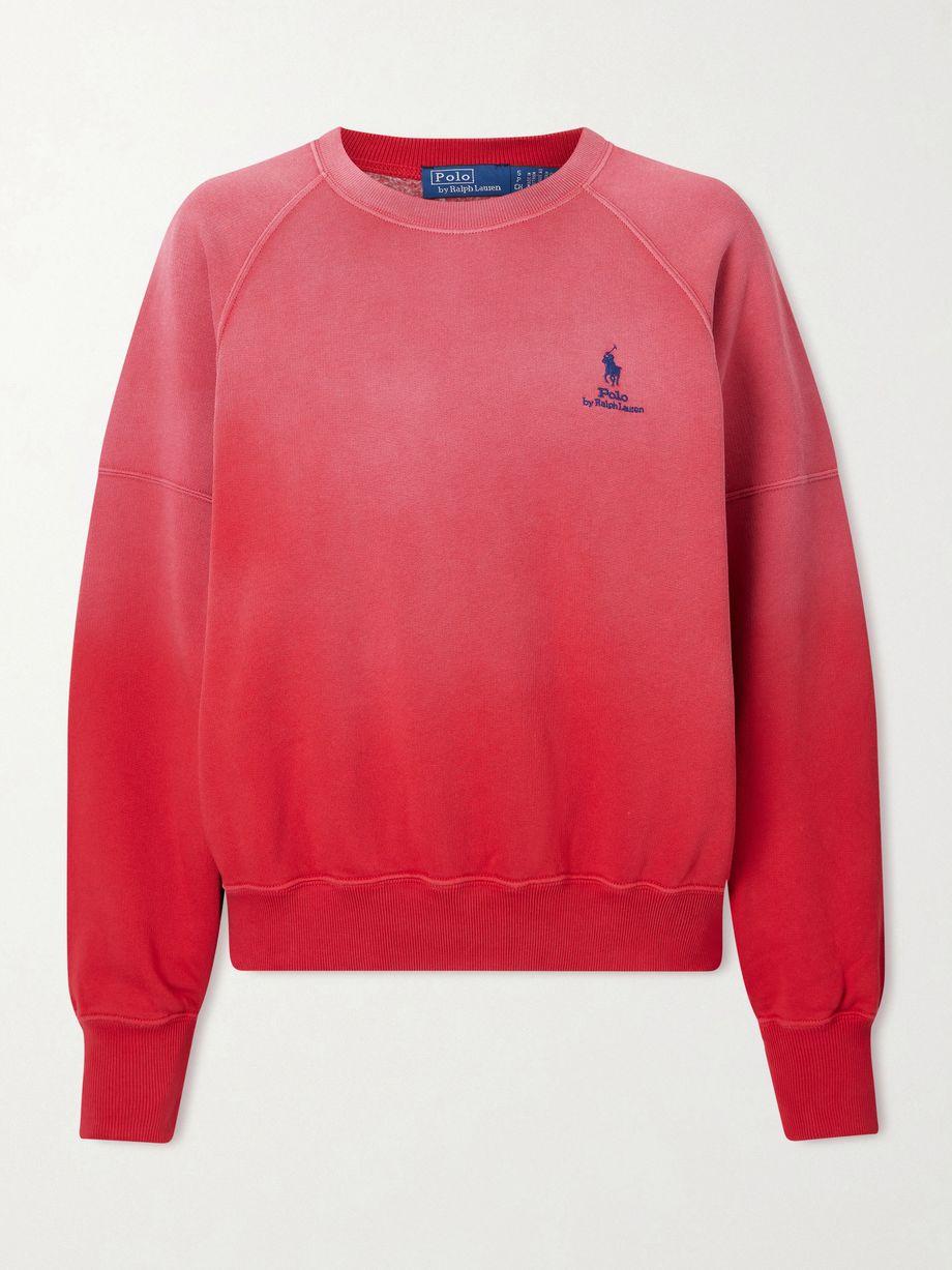 Embroidered cotton-blend jersey sweatshirt by POLO RALPH LAUREN