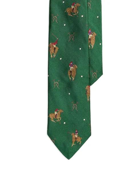 Equestrian patterned silk tie by POLO RALPH LAUREN