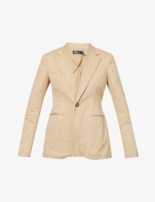 Eugena single-breasted stretch-cotton blazer by POLO RALPH LAUREN