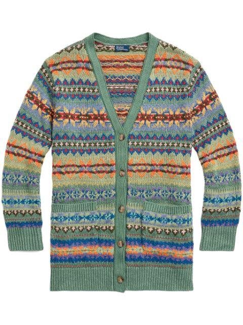 Fair Isle-intarsia knit cardi-coat by POLO RALPH LAUREN