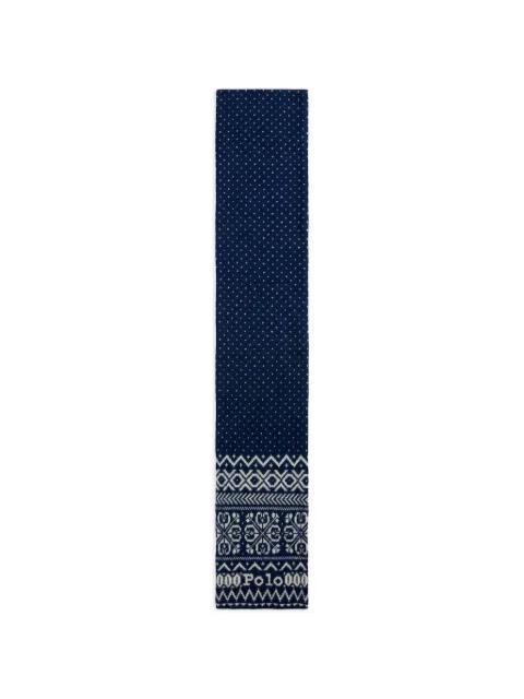Fair Isle motif scarf by POLO RALPH LAUREN