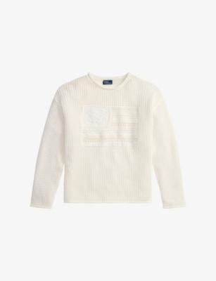 Flag Pointelle-Knit Cotton Jumper by POLO RALPH LAUREN
